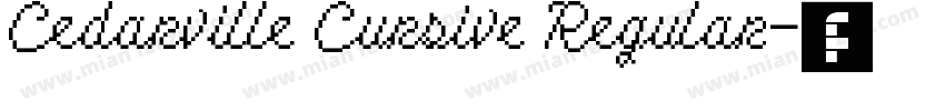 Cedarville Cursive Regular字体转换